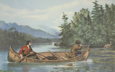 American Hunting Scenes, Hyvä mahdollisuus, pubi. 1863, Currier & Ives