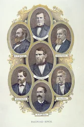 American Railroad Kings (väri litho)