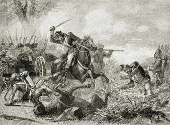 Arnold Saratogassa, A. S. Barnes und Co.:n vuonna 1885 julkaisemasta teoksesta "A Brief History of the United States"