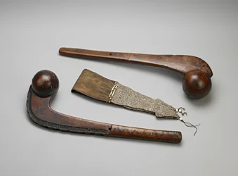 Pallopäiset Tomahawk-mailat (puu ja messinki)
