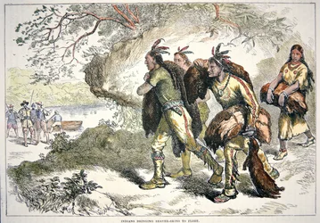 Colonial Fur Traders (värillinen kaiverrus)