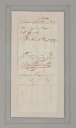 Perustuslakisopimus: kokoelma kirjeitä ja asiakirjoja, jotka on allekirjoittanut 54 vuoden 1787 yleissopimuksen 55 edustajasta (kynä ja muste paperilla) (katso myös 2561290-92)