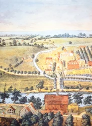 Viljelty viljelysmaa Pennsylvaniassa vuonna 1750 (väri litho)