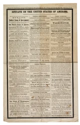 Happikirjoitus Amerikan yhdysvalloista, n. 1861