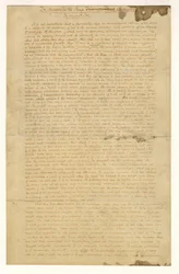 Edgar Allan Poen teoksen "Rue Morguen murhat" ensimmäinen sivu, 1841