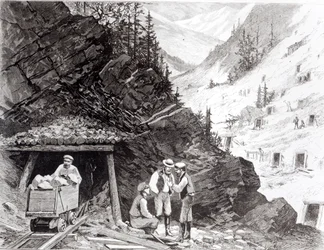 Kulta- ja hopeakaivos, Colorado - Hunajakammattu vuori Frenzenyn ja Tavernierin piirustuksesta