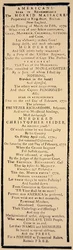 Handbill kommentoi kapteeni Prestonin ja kuuden sotilaan vapauttamista oikeudenkäynnin jälkeen lokakuussa 1771 (litho)