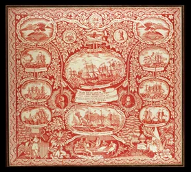 Liina vuoden 1812 sodan voittojen muistoksi, n. 1815 (puuvillaa)