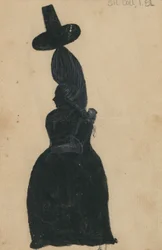 Lucy Knox, n. 1790 (muste kortilla posliinivalkoinen)