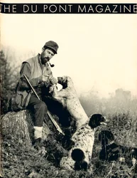 Mies metsästyskoirien kanssa, DuPont-lehden etukansi, marraskuu 1934