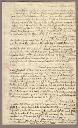 Sivu 1, Abigail Adamsin kirje John Adamsille, 31. maaliskuuta - 5. huhtikuuta 1776 (muste paperille)