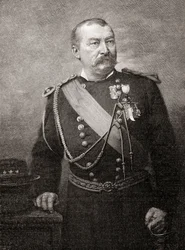 Philip Henry Sheridan, The Century Illustrated Monthly Magazine -lehdestä, julkaistu 1884 (puukaiverrus)