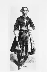 Muotokuva Amelia Bloomerista (1818-94) n. 1850