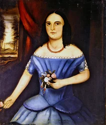 Muotokuvia veljestä ja sisaresta, pari (öljy kankaalle) (katso myös 349154)