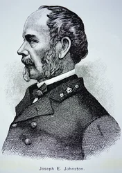 Kenraali Joseph E. Johnstonin (1807-1891) muotokuva (litho)