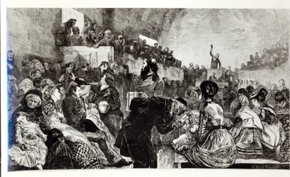 Palvelus mormonitabernaakkelissa Salt Lake Cityssä, 1871