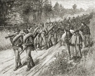 Shermanin armeija marssi merelle vuonna 1865, A. S. Barnes und Co.:n vuonna 1885 julkaisemasta teoksesta A Brief History of the United States