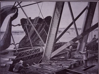 Vapaudenpatsas, jonka rakennusta on kuvannut Scientific American