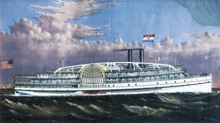 Steamboat Massachusetts, joka toimii siipipyörillä