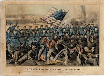 Malvern Hillin taistelu, Va., 1. heinäkuuta 1862, pub. kirjoittanut Currier & Ives, n. 1862