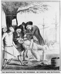 Bostonians Paying the Exciseman eli terva ja höyhenet