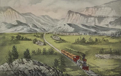 Suuri länsi, pub. 1870, Currier & Ives