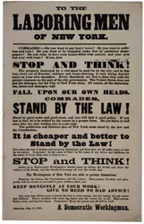New Yorkin työväenmiehille, 18. heinäkuuta 1863