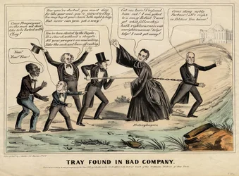 Tarjotin löytyi huonosta seurasta, julkaisija J Baillie, New York, 1844