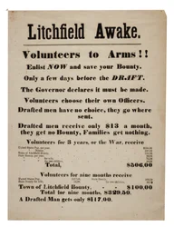 Unionin rekrytointijuliste, 1863