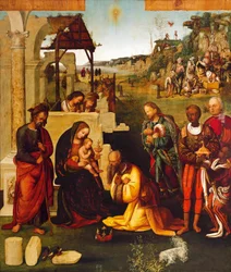 Adoration of Magic, kirjoittanut Amico Aspertini (1475-1552)