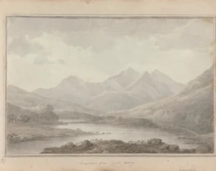 Vistas na Inglaterra, Escócia e País de Gales: Snowdon, de Capel Curig Finlandês