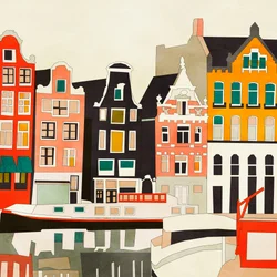 Amsterdam, Alankomaat Talot 3