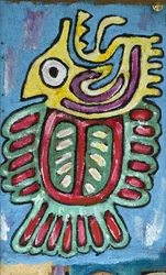MYTHOLOGICAL FIGURE OF LATIN AMERICA, 2012 (akryyli juuttikankaalle puukehykseen pingotettuna)