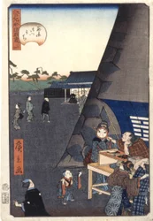 Inside Sujikai Gate (34) (Sujikaigomon Uchi) (värillinen puupainatus)