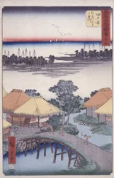 Station 44, Yokkaichi (värillinen puupainatus)