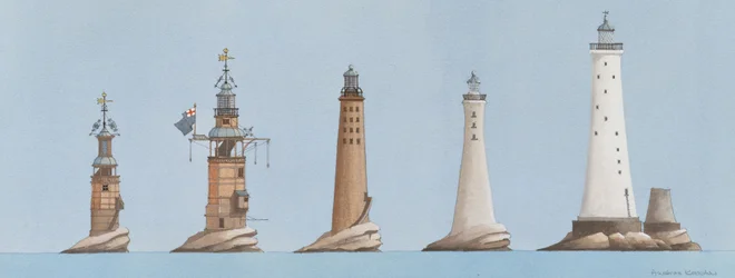 The Eddystone lights, Plymouth, Devon, Yhdistynyt kuningaskunta.