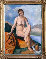 Naisalaston ja kannun kanssa, noin 1925 (öljy kankaalle) (ks. myös 287560)