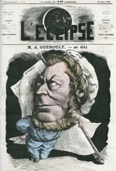 Adolphe Georges Gueroult (1810-1872), ranskalainen Saint-Simonians-toimittaja. Kansi "" L