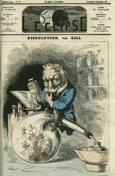 Dissolution, Adolphe Thiers (1797-1877), historioitsija ja tasavallan presidentti. Kansi "" L