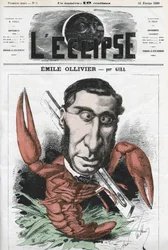 Emile Ollivier (1825-1913), ranskalainen poliitikko. Kansi "" L