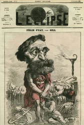 Felix Pyat (1810-1889), ranskalainen lakimies, kirjailija ja poliitikko. Kansi "" L