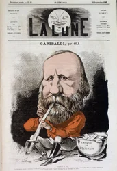 Giuseppe Garibaldi (1807-1882), hymni rauhalle - kirjoittanut Gill, elokuvassa "The Moon" 22.9.1867