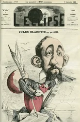 Jules Claretie (1840-1913), ranskalainen kirjailija, näytelmäkirjailija ja kriitikko. Kansi "" L