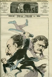 Muotokuva Alexandre Dumas Jr.:stä (1824-1895), ranskalaisesta kirjemiehestä ja Ernesto Rossista. Kansi "" L