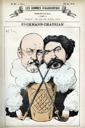 Muotokuva ranskalaisista kirjailijoista Emile Erckmannista (1822-1899) ja Alexandre Chatrianista (1826-1890). Gillin sarjakuva elokuvassa "Les Homme d