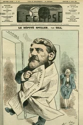 Muotokuva Eugene Spelleristä (1835-1896), ranskalainen lakimies, journalisti, kirjailija ja poliitikko. Kansi "" L