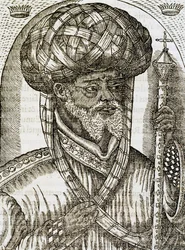 Abessinialainen pappi, Universal Cosmology, Andre Thevet (1504-1592), kaiverrus