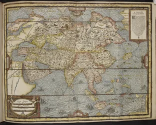 Aasian kartta, André Thevetin universaali kosmografia