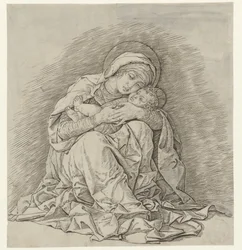 Istui Mary lapsen kanssa