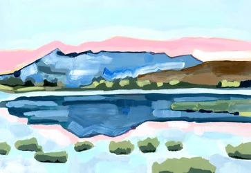 Cool Reflections, 2024 (akryyli paperille)